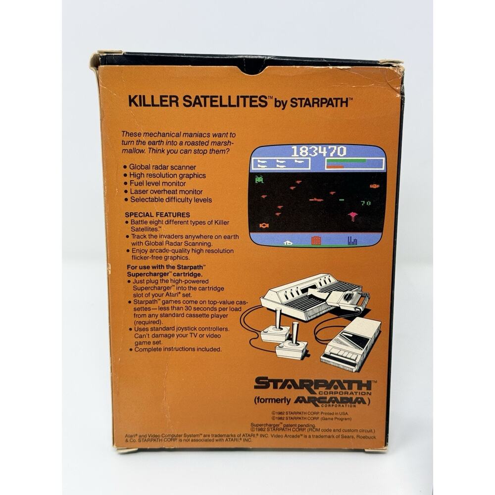 Killer Satellites Atari 2600 Starpath Complete CIB Tested - Picture 5 of 13